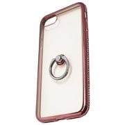 BJI1602PK [iPhone 7 ジャケット リング付き ラインストーン ピンク]