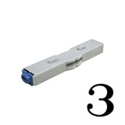 柄付ゴム印 連結式 単品 数字明朝体 3号 3 GRN-3MB 00003