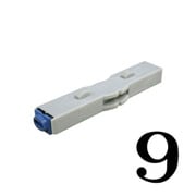 柄付ゴム印 連結式 単品 数字明朝体 3号 9 GRN-3MB 00009