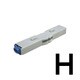 柄付ゴム印 連結式 単品 英字ゴシック体 2号 H GRA-2GB 00008