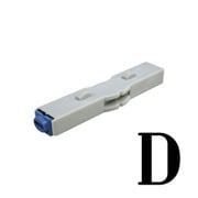 柄付ゴム印 連結式 単品 英字明朝体 1号 D GRA-1MB 00004