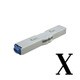 柄付ゴム印 連結式 単品 英字明朝体 2号 X GRA-2MB 00024