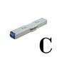 柄付ゴム印 連結式 単品 英字明朝体 3号 C GRA-3MB 00003