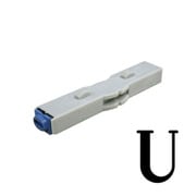 柄付ゴム印 連結式 単品 英字明朝体 5号 U GRA-5MB 00021