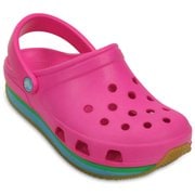 Crocs Retro Clog Kids NMgta/Ebl C10（17.5cm）C11（18.0cm） [クロックス レトロ クロッグ キッズ 17.5cm ネオンマゼンタ/エレクトリックブルー]