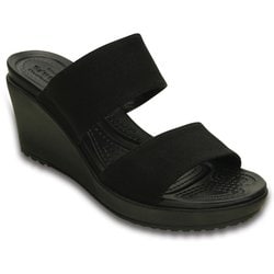 ヨドバシ.com - crocs クロックス Leigh II 2-strap Wedge W Blk/Blk