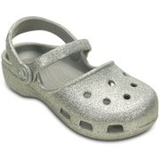 Crocs Karin Sparkle clog kids Silver C4（12.0cm） [クロックス カリン スパークル クロッグ キッズ シルバー]