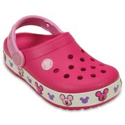 CrocsLights Mickey clog kids candy pink C9（16.5cm） [クロックスライツ ミッキー クロッグ キッズ キャンディピンク]
