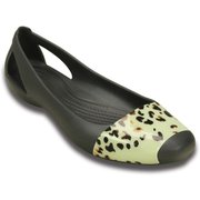 Crocs Sienna Leopard Fade Flat graphite W4（20.0cm） [クロックス シエンナ レオパード フェイド フラット ウィメン レディース グラファイト]