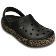 Crocband Leopard Clog black M4W6（22.0cm） [クロックバンド レオパード クロッグ ユニセックス ブラック]