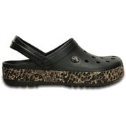 Crocband Leopard Clog black M6W8（24.0cm） [クロックバンド レオパード クロッグ ユニセックス ブラック]