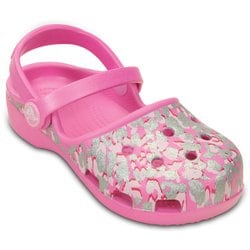 pink sparkle crocs