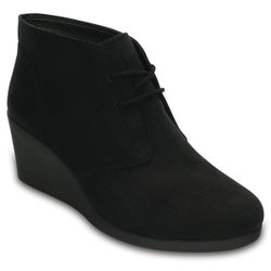 crocs leigh suede wedge shootie