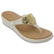 Sanrah Embellished Wedge Flip Oyster/Gold W8（24.0cm） [サンラ エンベリッシュド ウェッジ フリップ ウィメン レディース オイスター/ゴールド]