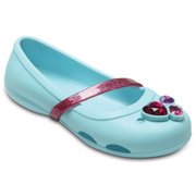 Crocs Lina Flat Kids ice blue C13（19.0cm） [クロックス リナ フラット キッズ アイスブルー]