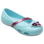Crocs Lina Flat Kids ice blue C9（16.5cm） [クロックス リナ フラット キッズ アイスブルー]
