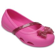 Crocs Lina Flat Kids party pink C5（13.0cm） [クロックス リナ フラット キッズ パーティーピンク]