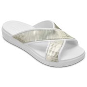 Crocs Sloane Embellished X-Strap Oyster/Gold W9（25.0cm） [クロックス スローン エンベリッシュド エックスストラップ ウィメン レディース オイスター/ゴールド]