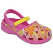 Crocs Karin Novelty Clog Kids Party Pink/Lemon C10（17.5cm） [クロックス カリン ノベルティ クロッグ キッズ パーティピンク/レモン]