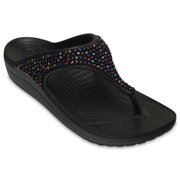 Crocs SloaneEmbellished Flip Black/Multi W7（23.0cm） [クロックス スローン エンベリッシュド フリップ ウィメン レディース ブラック/マルチ]