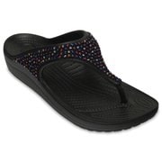 Crocs SloaneEmbellished Flip Black/Multi W8（24.0cm） [クロックス スローン エンベリッシュド フリップ ウィメン レディース ブラック/マルチ]
