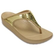 Crocs Sloane Embellished Flip Gold Metallic W6（22.0cm） [クロックス スローン エンベリッシュド フリップ ウィメン レディース ゴールドメタリック]