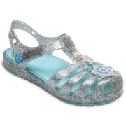 Crocs Isabella Frozen Sandal Kids Silver C10（17.5cm） [クロックス イザベラ フローズン サンダル キッズ シルバー]