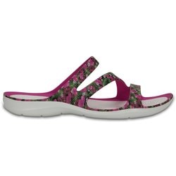 crocs floral flip flop