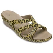 Sanrah Graphic Strappy Wedge Leopard W7（23.0cm） [サンラ グラフィック ストラッピー ウェッジ ウィメン レディース レパード]
