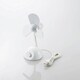 USB扇風機 台座タイプ フレキシブルアーム ホワイト FAN-U172WH