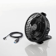 USB扇風機 ハイパワータイプ クリップ対応 ブラック FAN-U176BK