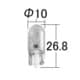 ハイパワーバルブ 12V 5W クリアー 2個入り P8813