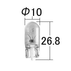 ハイパワーバルブ 12V 5W クリアー 2個入り P8813
