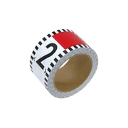 貼付ロッド 合成紙製 60mm×26m 赤白30cm間隔 目盛数字付