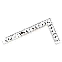 曲尺 平ぴた ホワイト 併用目盛 15cm/5寸 11177