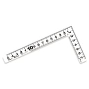 曲尺 平ぴた ホワイト 併用目盛 15cm/5寸 11177