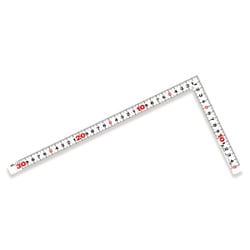 曲尺 平ぴた ホワイト 併用目盛 30cm/1尺 11179
