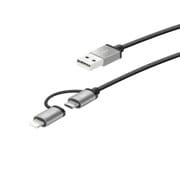 Micro-USB Cable with Lightning Adapter(2 in 1) ブラック JML10B