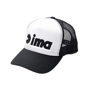 ima メッシュキャップ ホワイト×ブラック