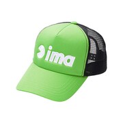 ima メッシュキャップ ライム×ブラック
