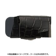 レザー 電子タバコケース 本牛革クロコ型押し ブラック