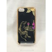 GC-CJW007 [iPhone 7用 金彩ケース 鳥獣戯画ワイン 左]