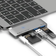 ALUMINUM CHARGING MULTI HUB USB-C for NOTE PC DarkGray TYPE-C用USBハブ 5ポート ダークグレー EL_NPAHBALMH_GY
