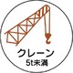 37088 [作業管理関係ステッカー クレーン5t未満 35φ 2枚]