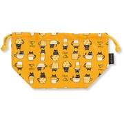 弁当袋 Chat Chat du cafe ランチ巾着 cafe イエロー