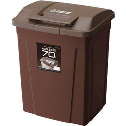 エスピー ハンドル付きダストボックス 70L ブラウン 672736