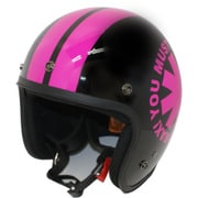 ジェットヘルメット フリーサイズ ブラック/ピンク JET-D WHEEL BLACK/PINK
