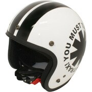ジェットヘルメット フリーサイズ ホワイト/ブラック JET-D WHEEL WHITE/BLACK