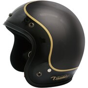 ジェットヘルメット フリーサイズ ブラック/ガンメタル JET-D COMMA BLACK/GUNMETAL
