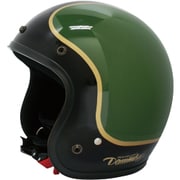 ジェットヘルメット フリーサイズ ブラック/グリーン JET-D COMMA BLACK/GREEN